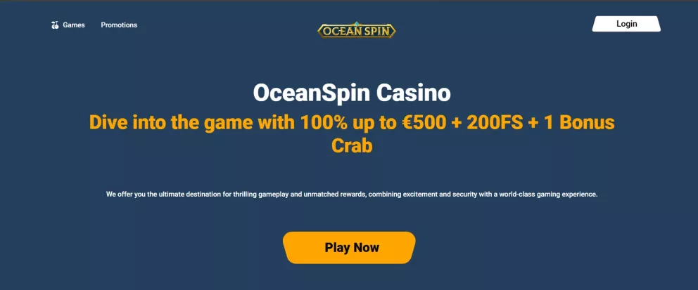 Ocean spin Casino Bonus 500 Euro und 200 Freispiele